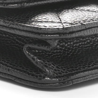 Chanel Caviar Quilted Wallet on Chain WOC Black 9 of 11