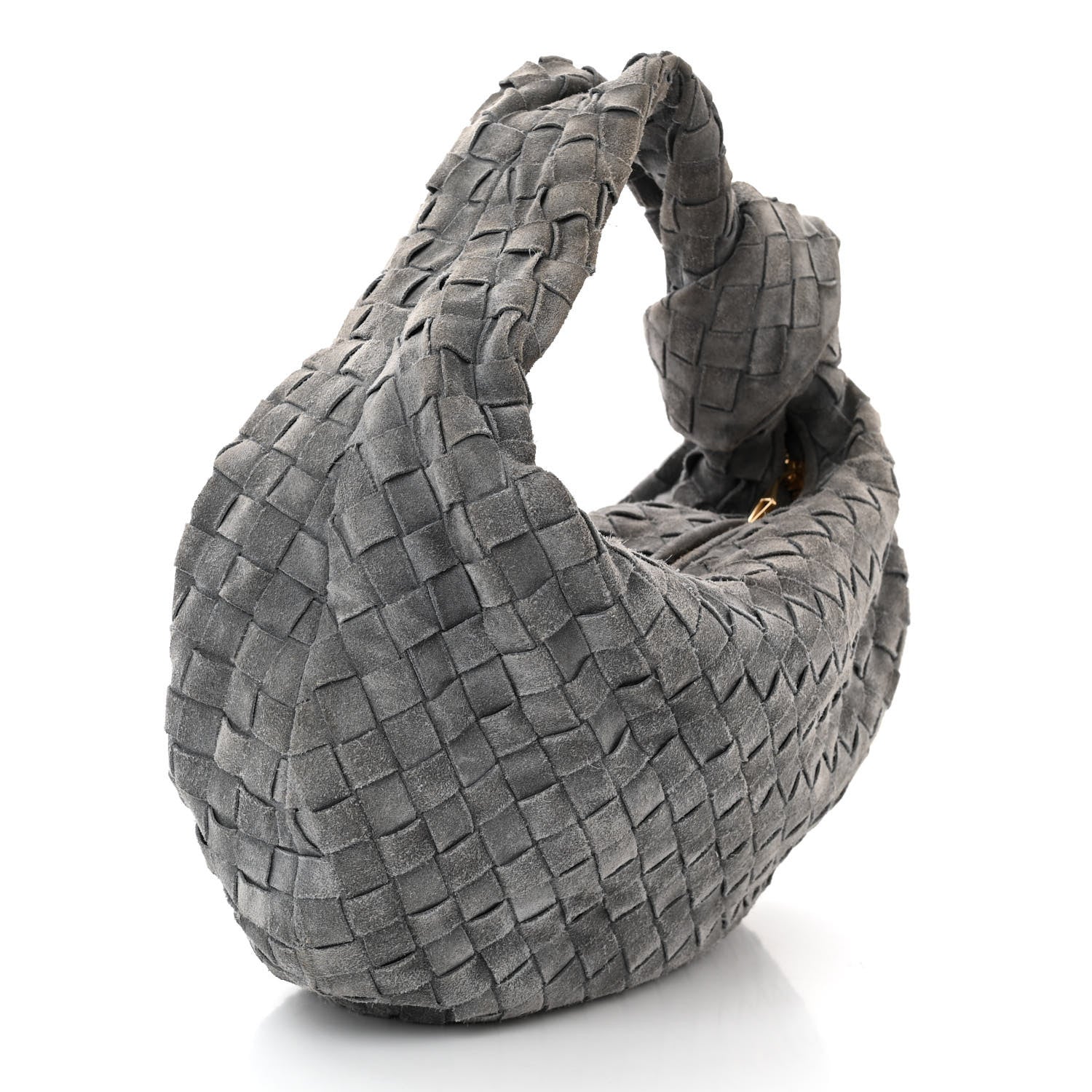 Bottega Veneta Suede Calfskin Intrecciato Teen Jodie Hobo Thunder 3 of 10