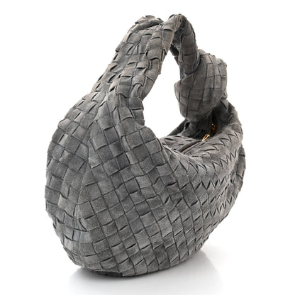 Bottega Veneta Suede Calfskin Intrecciato Teen Jodie Hobo Thunder 3 of 10