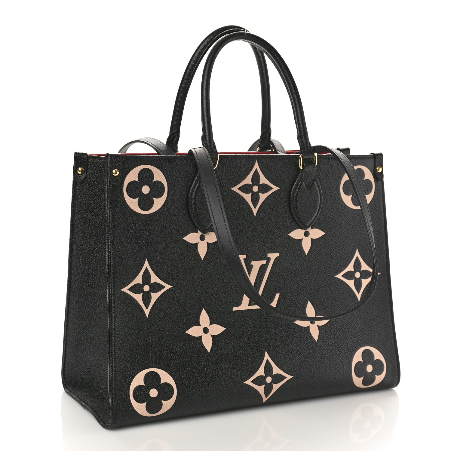 Louis Vuitton Empreinte Monogram Giant Onthego MM Black Beige 2 of 8