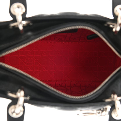 Christian Dior Lambskin Cannage Medium Lady Dior Black 5 of 10
