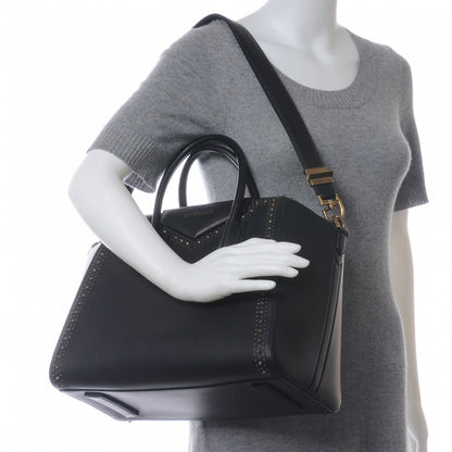 Givenchy Calfskin Medium Studded Antigona Black 2 of 9
