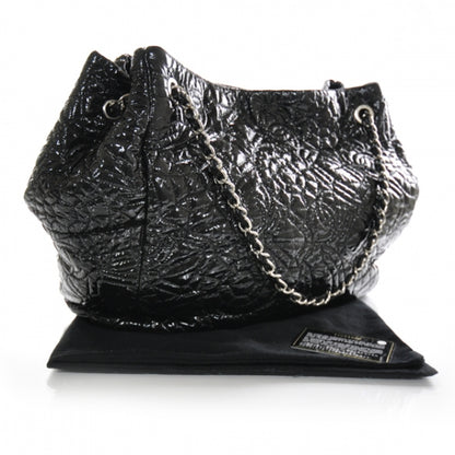Chanel Vinyl Graphic Edge Tote Black 3 of 11