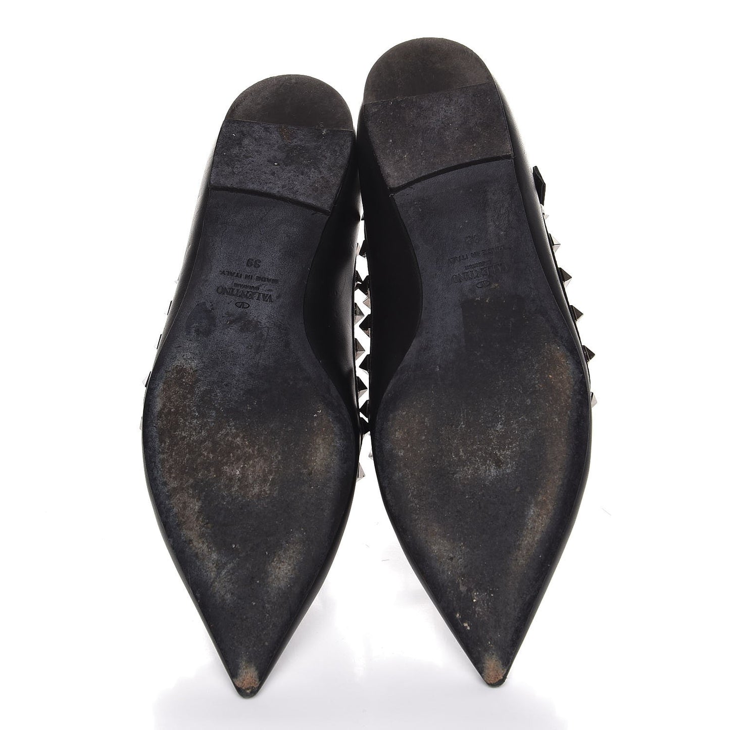 Nappa Rockstud Cage Ballerina Flats 39 Black