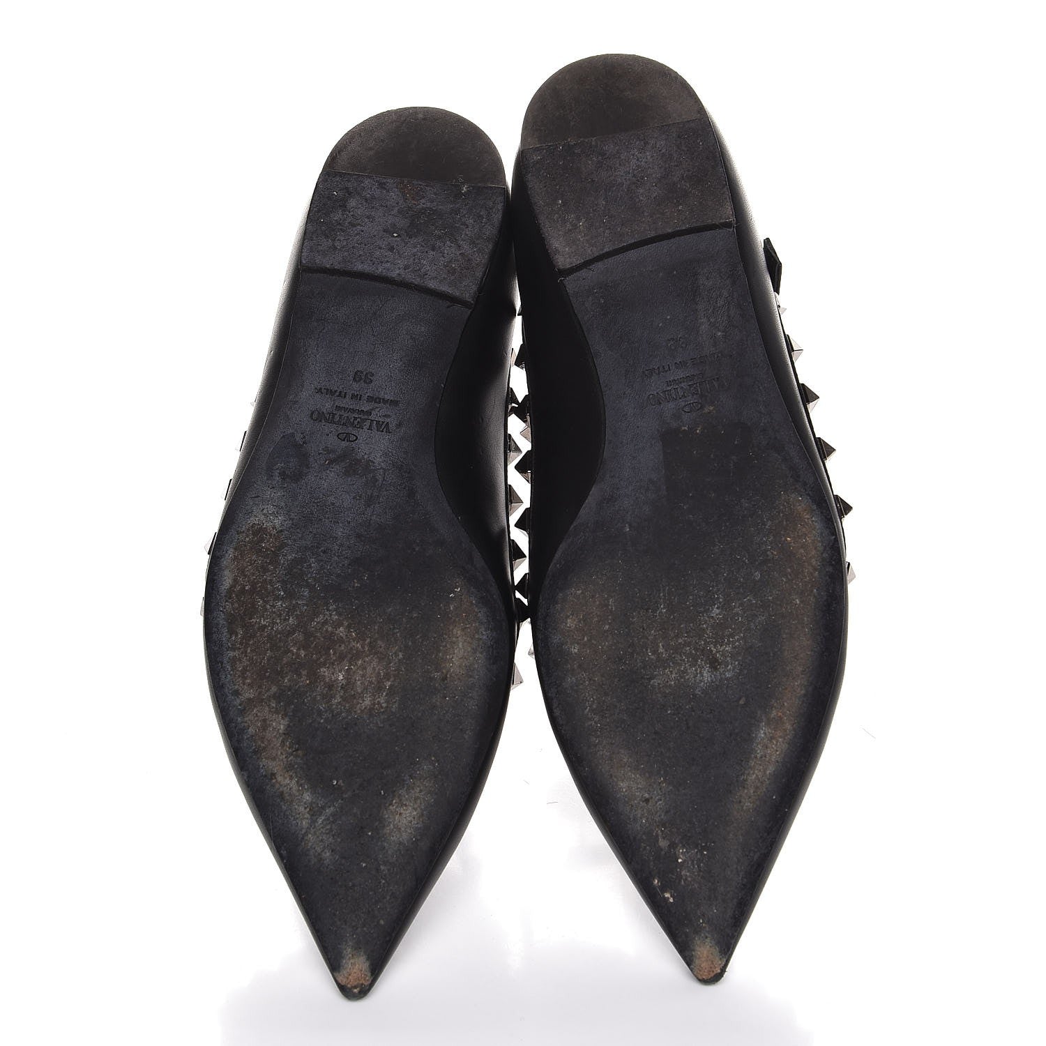 Valentino Garavani Nappa Rockstud Cage Ballerina Flats 39 Black 7 of 14