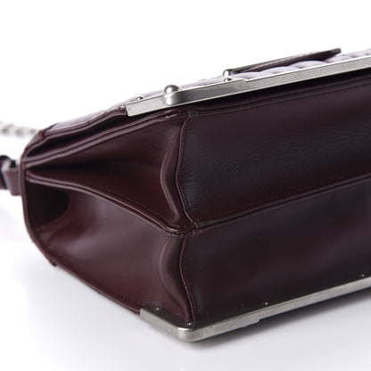 Prada Soft Calfskin Impunture Diagramme Cahier Bag Granato 6 of 9