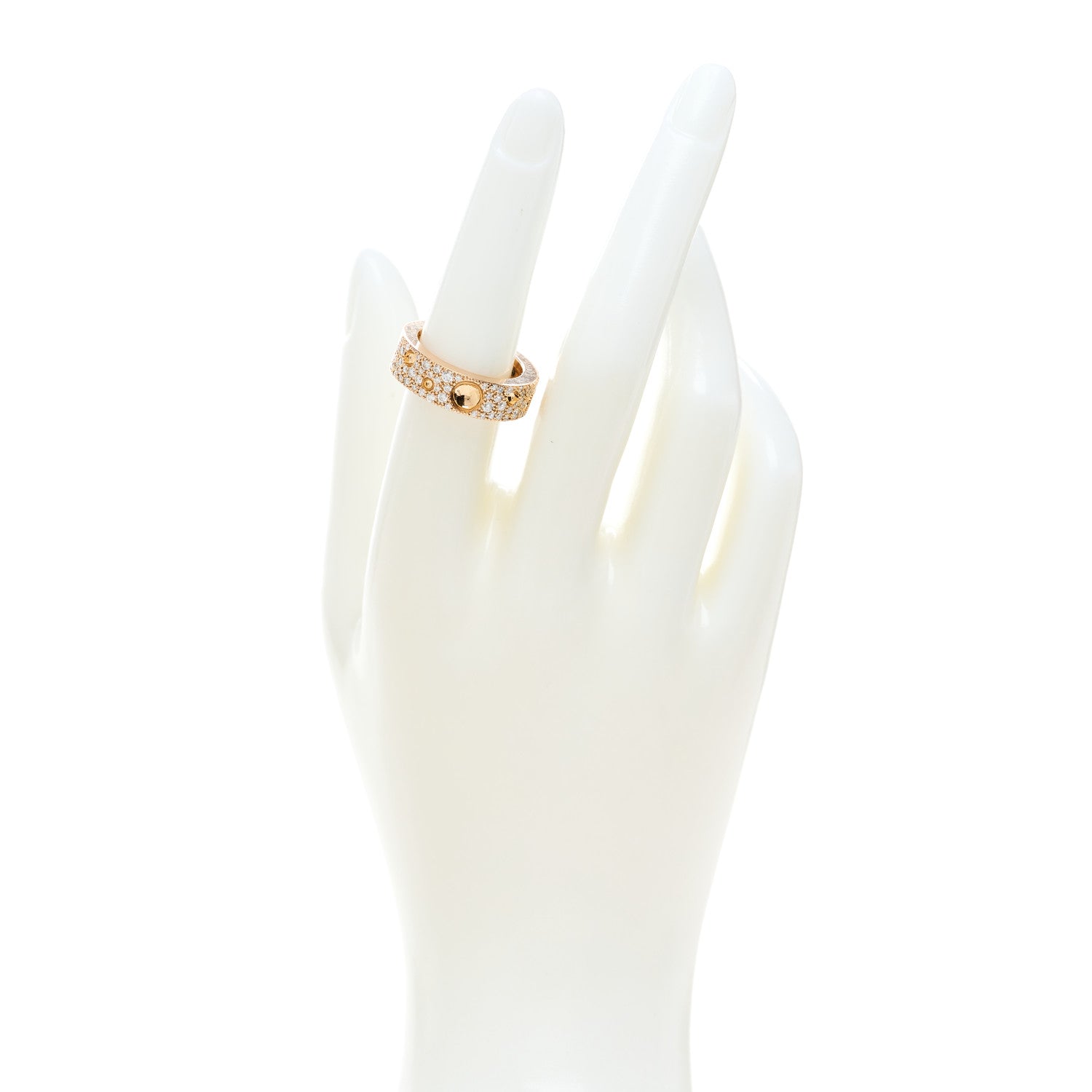 Roberto Coin 18K Rose Gold Diamond Pois Moi Luna Ring 53 6.5 2 of 4