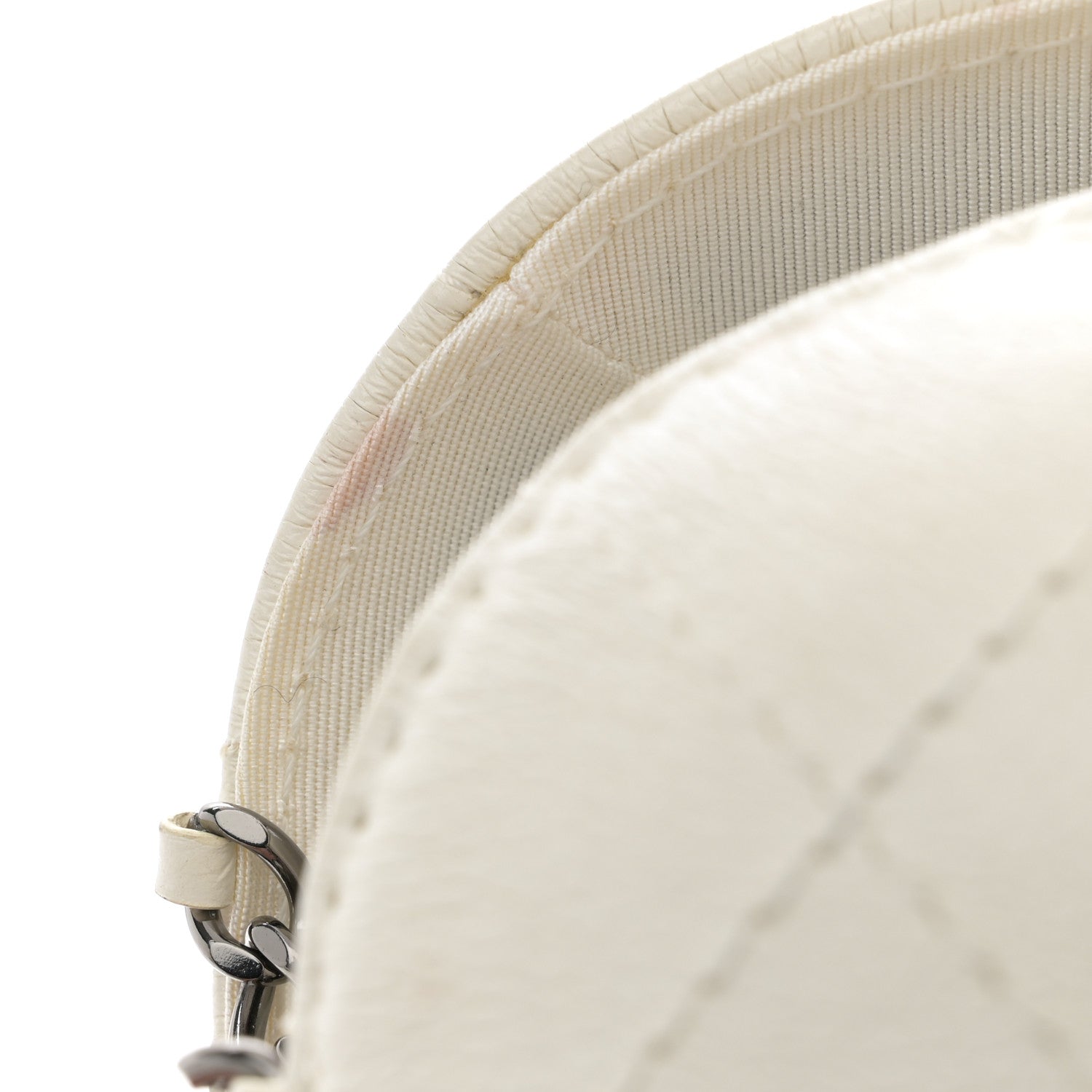 Chanel Aged Calfskin Quilted Small Gabrielle Bucket White 15 of 15