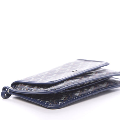 Goyard Goyardine Plumet Wallet Clutch Navy 7 of 9