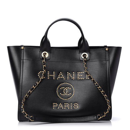 Chanel Caviar Small Studded Deauville Tote Black 1 of 10