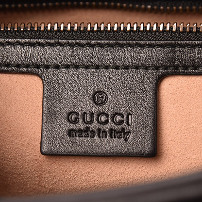 Gucci Calfskin Matelasse GucciGhost Medium GG Marmont Chain Shoulder Bag Black New Acquamarine 6 of 11