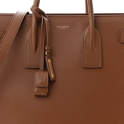 Saint Laurent Grained Calfskin Large Thin Sac De Jour Toasted Brown 8 of 10