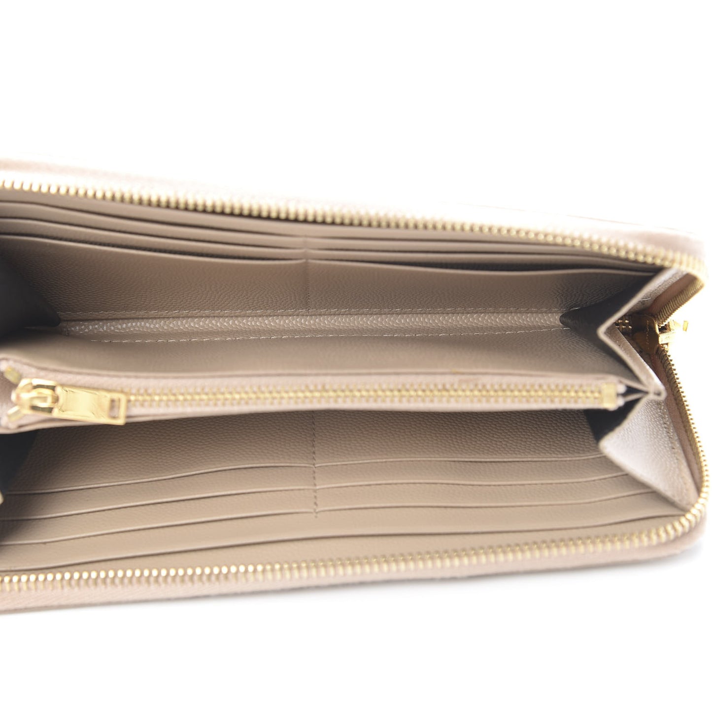Grain De Poudre Monogram Zip Around Wallet Nude Powder