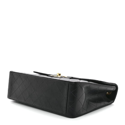Chanel Lambskin Quilted XL Jumbo Single Flap Black 10 of 12