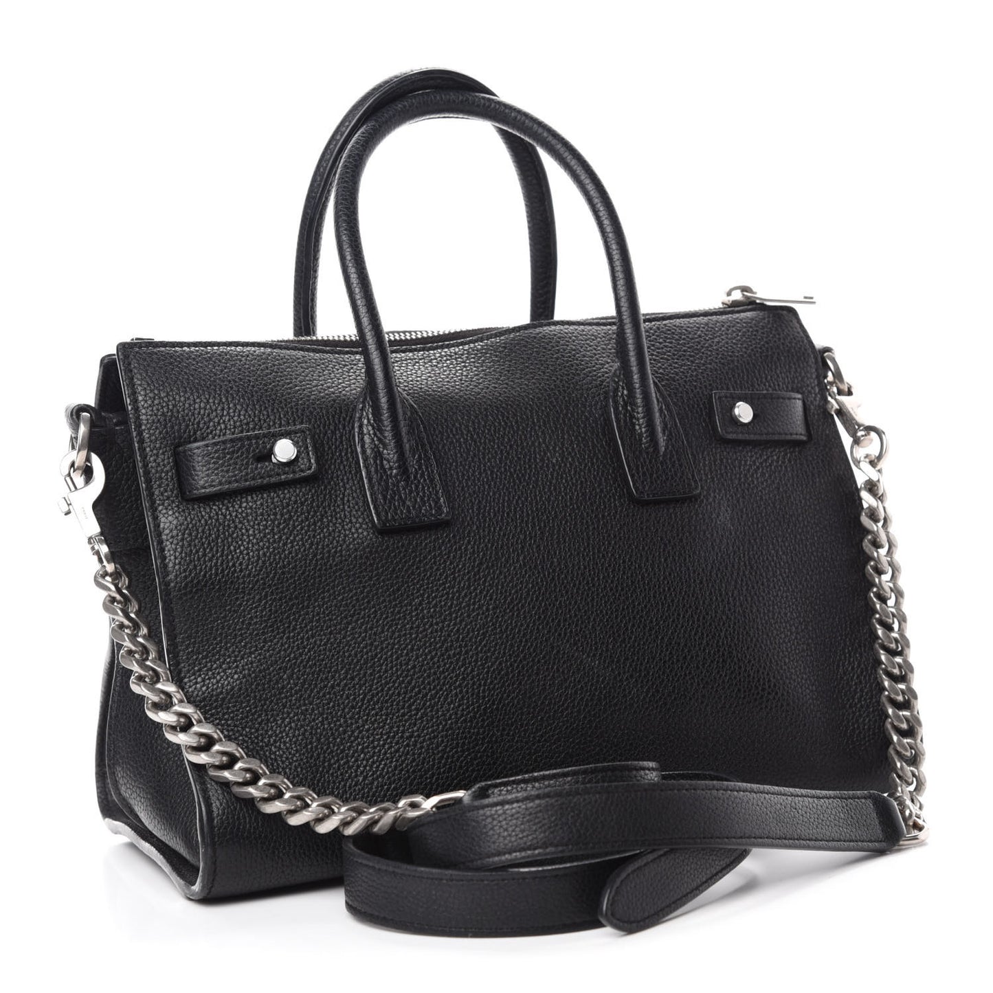 Grained Calfskin Baby Supple Sac De Jour Black