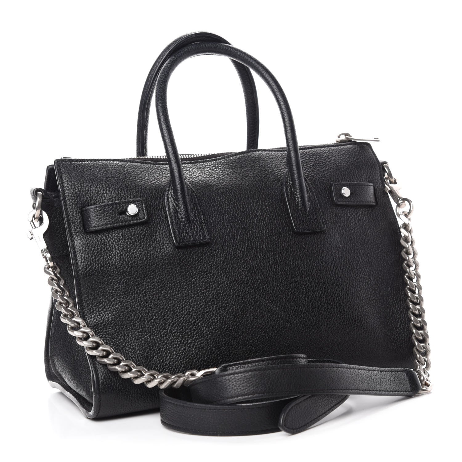 Saint Laurent Grained Calfskin Baby Supple Sac De Jour Black 3 of 20