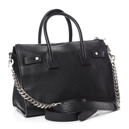 Saint Laurent Grained Calfskin Baby Supple Sac De Jour Black 3 of 20