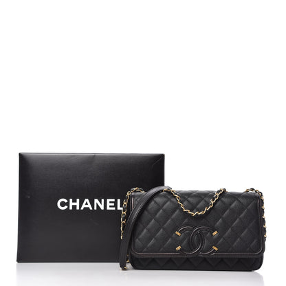 Chanel Caviar Quilted Medium CC Filigree Flap Black 11 of 11