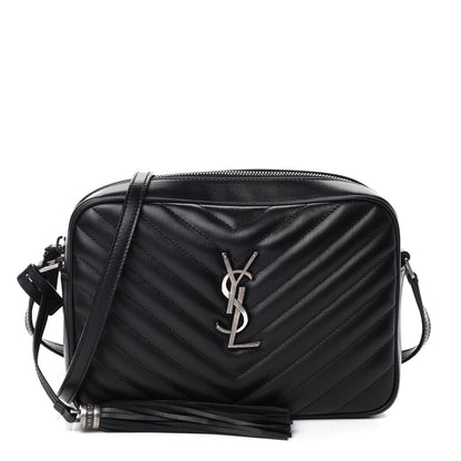 Saint Laurent Calfskin Matelasse Monogram Lou Camera Bag Black 1 of 10