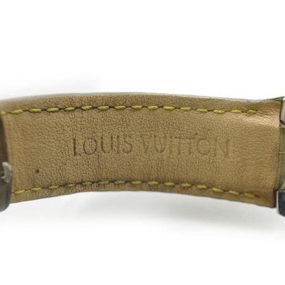 Louis Vuitton Stainless Steel Alligator 34mm Tambour Quartz Watch Champagne 5 of 7