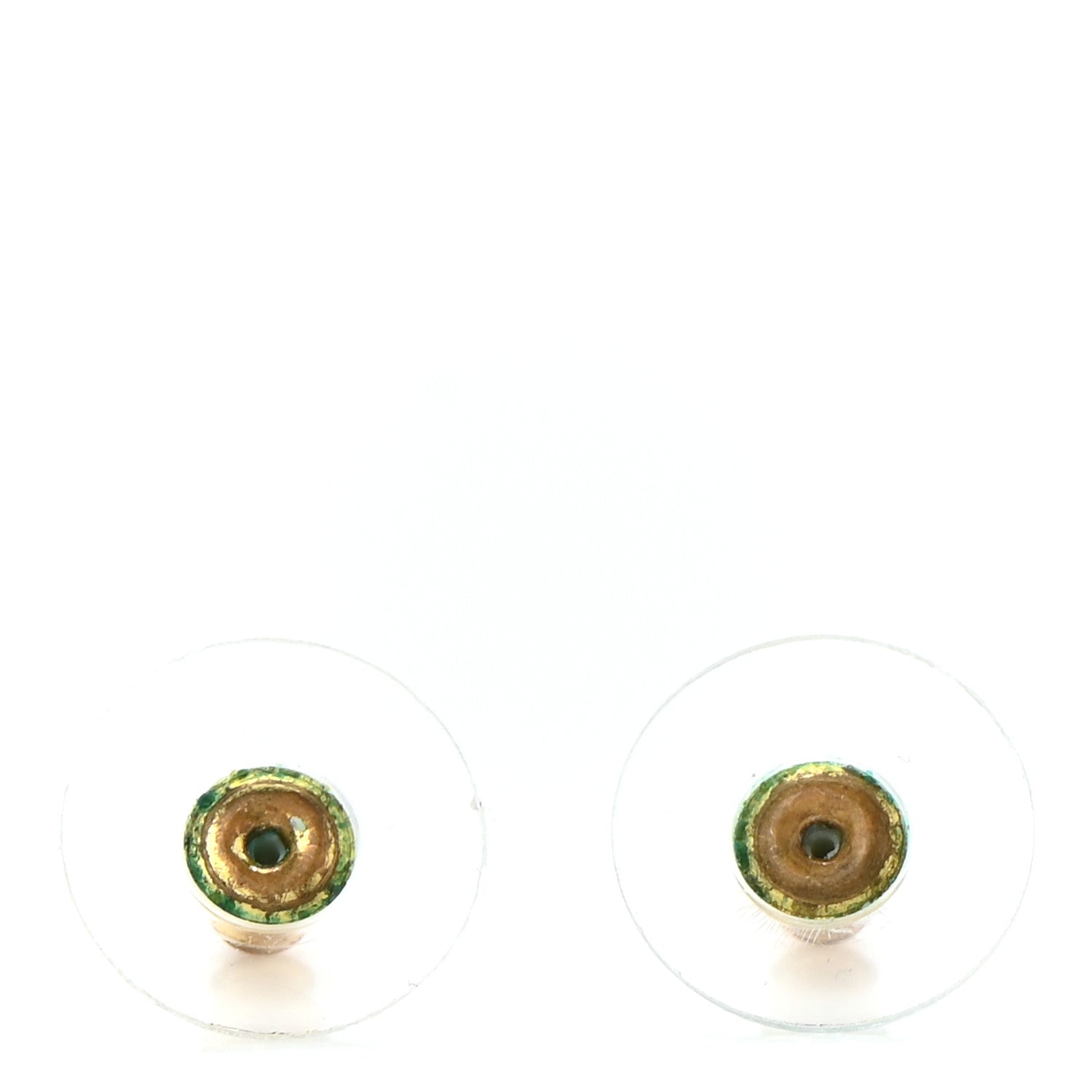 Chanel Crystal Double CC Earrings Gold Silver 5 of 6