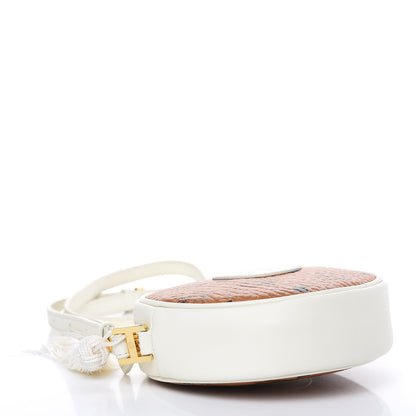 MCM Visetos Small Tambourine Crossbody Cognac Off White 4 of 7