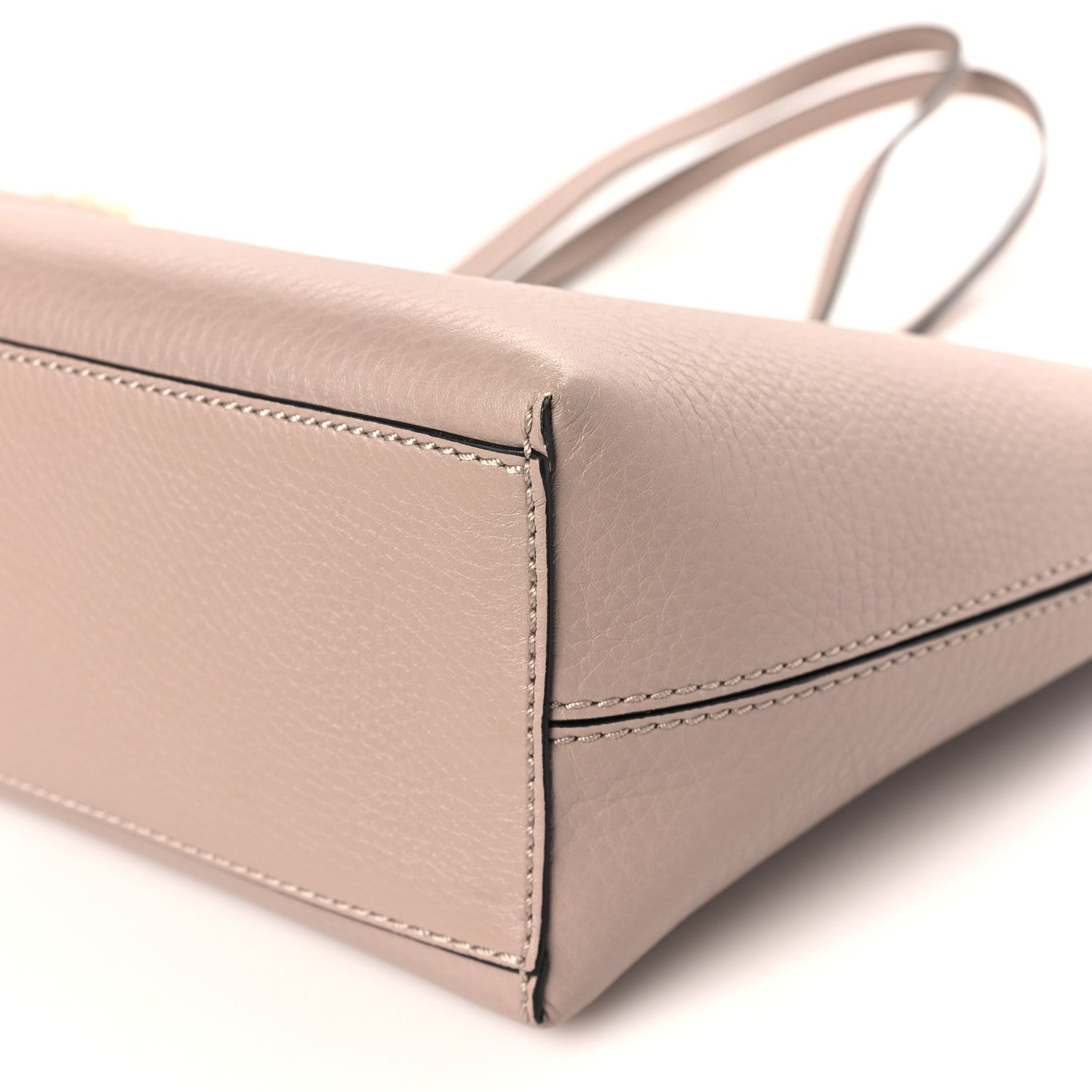 Valentino Garavani Grained Calfskin Small Rockstud Shoulder Tote Poudre 8 of 8