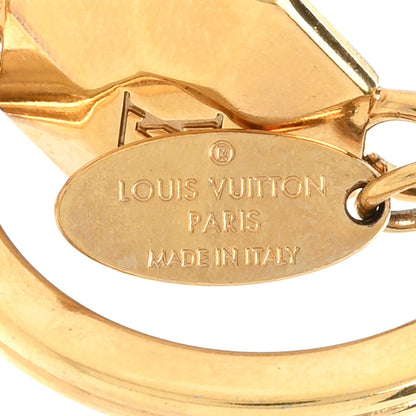 Louis Vuitton Metal LV Facettes Bag Charm Key Holder Gold 3 of 4