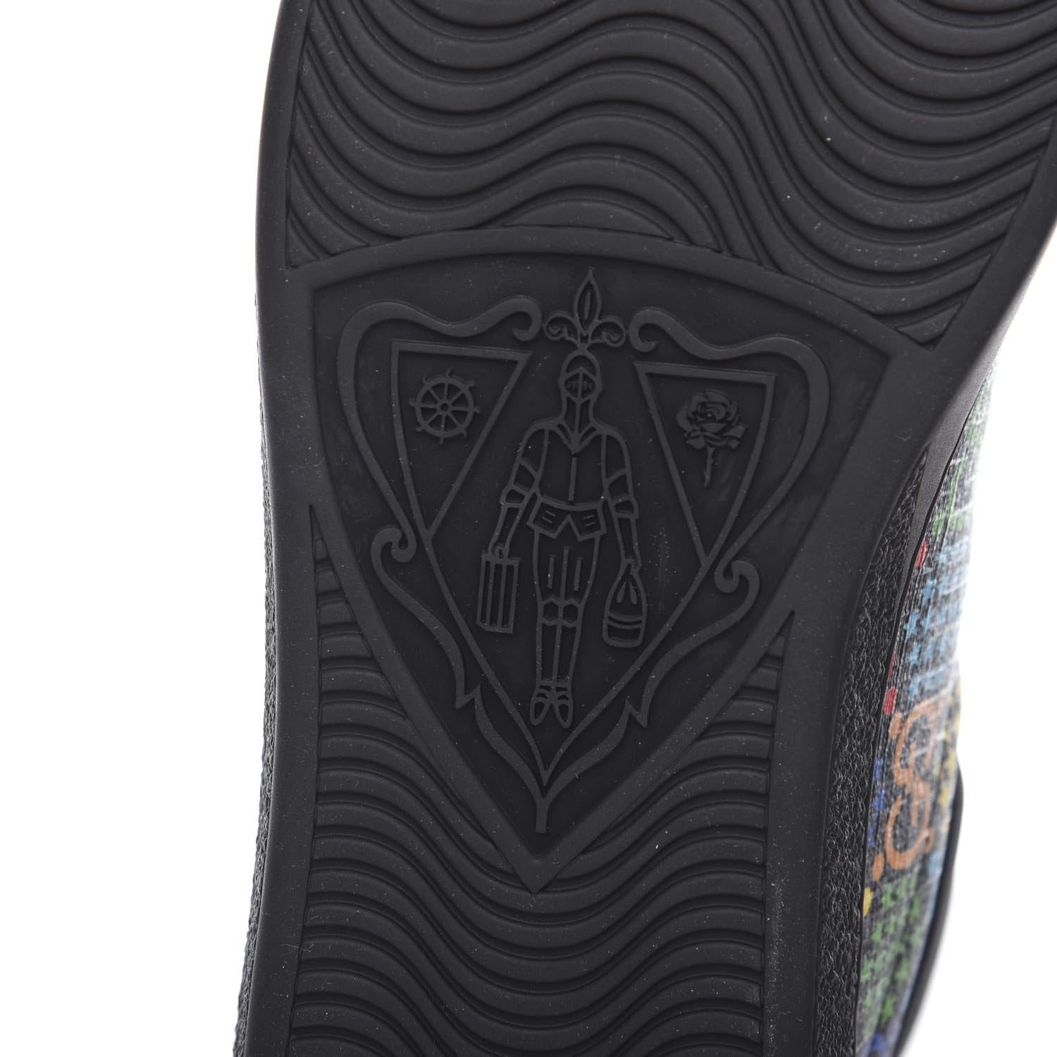 Gucci GG Supreme Monogram Psychedelic Mens High Top Sneakers 10 Black Multicolor 6 of 8