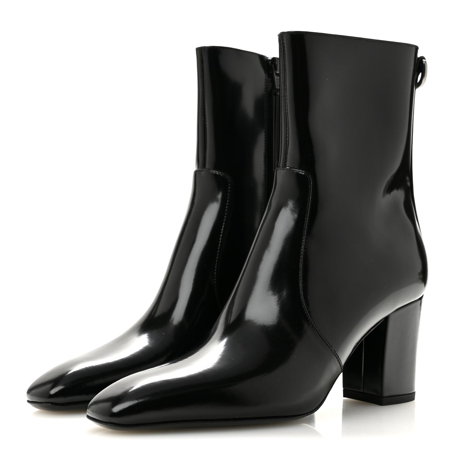 Vitello Marilyn Betty 70 Ankle Zip Boots 35 Black