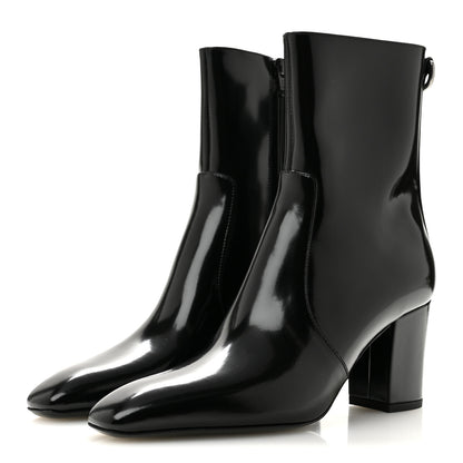 Saint Laurent Vitello Marilyn Betty 70 Ankle Zip Boots 35 Black 4 of 9