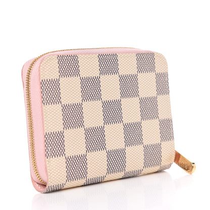 Louis Vuitton Damier Azur Zippy Coin Purse Rose Ballerine 3 of 7