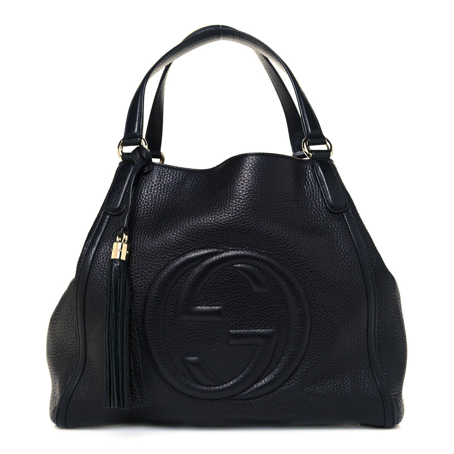 Gucci Pebbled Calfskin Medium Soho Shoulder Bag Black 1 of 13