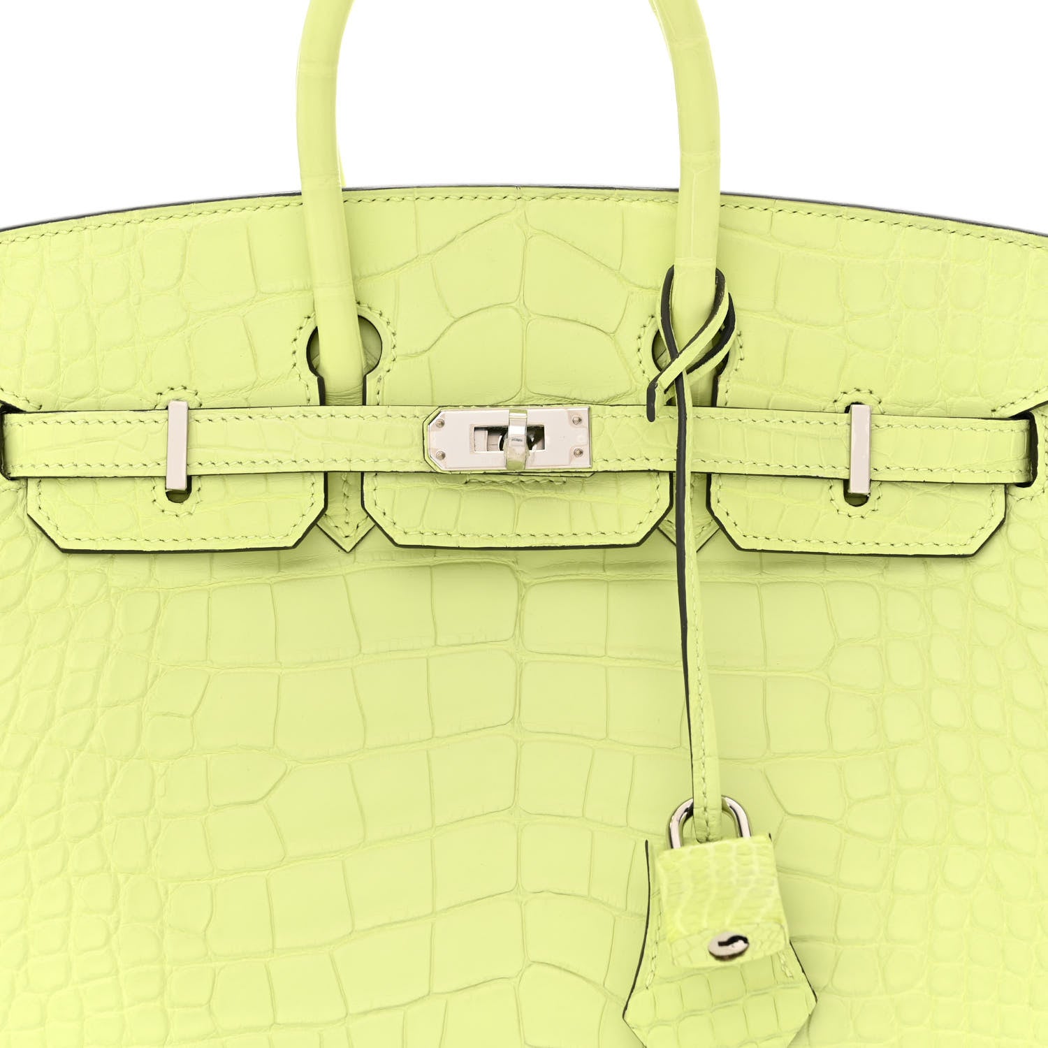 Hermes Matte Alligator Birkin 25 Jaune Bourgeon 9 of 11