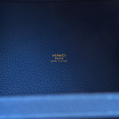 Hermes Taurillon Clemence Picotin Lock 18 PM Mykonos 8 of 10