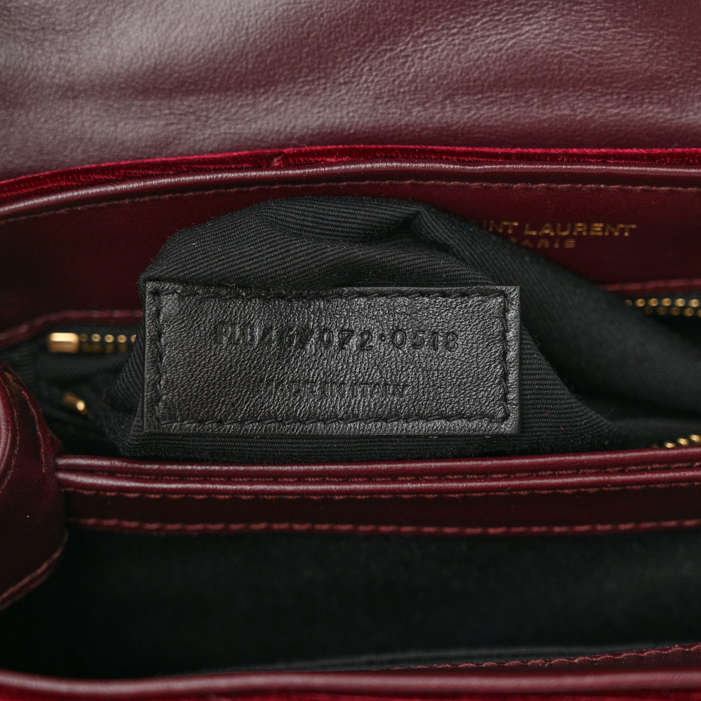 Velvet Y Quilted Monogram Toy Loulou Crossbody Bag French Burgundy