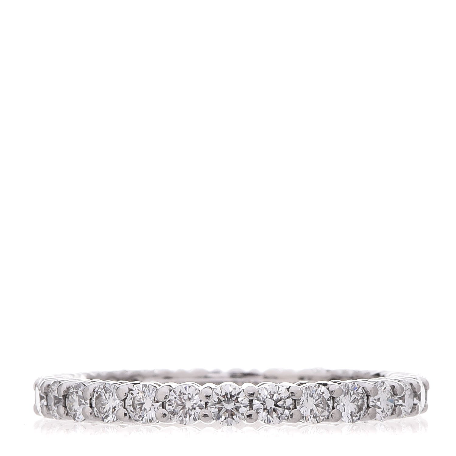 Tiffany Platinum Diamond 2.2mm Embrace Eternity Band Ring 51 5.75 1 of 4