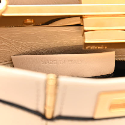 Fendi Agnello Old Shine Mini Peekaboo Iconic Satchel Camelia 6 of 11