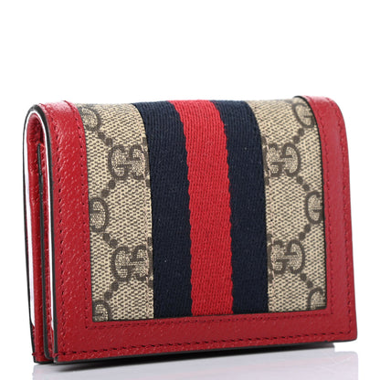 Gucci GG Supreme Monogram Queen Margaret Card Case Red 2 of 4