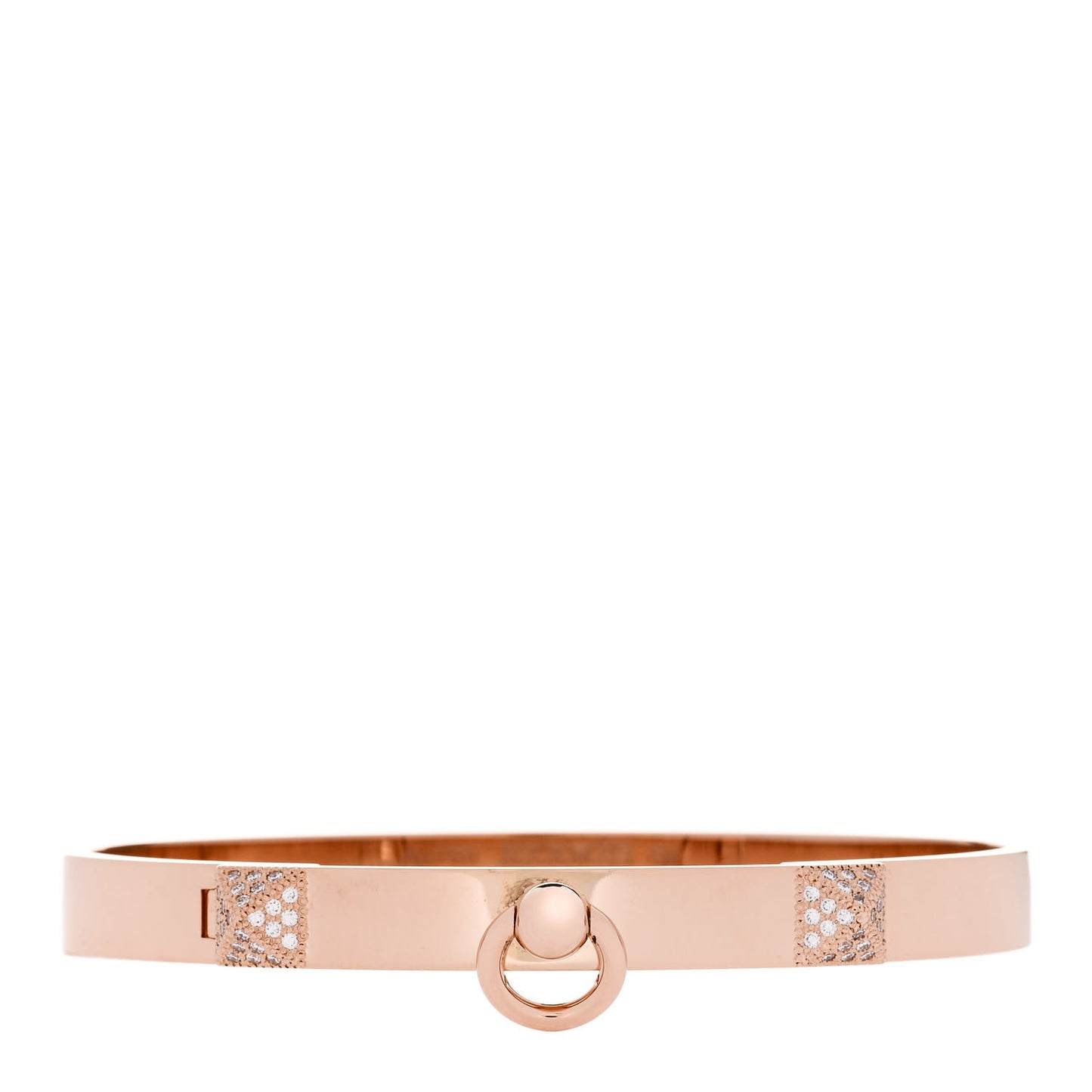 18K Rose Gold Diamond PM Collier De Chien Bracelet SH