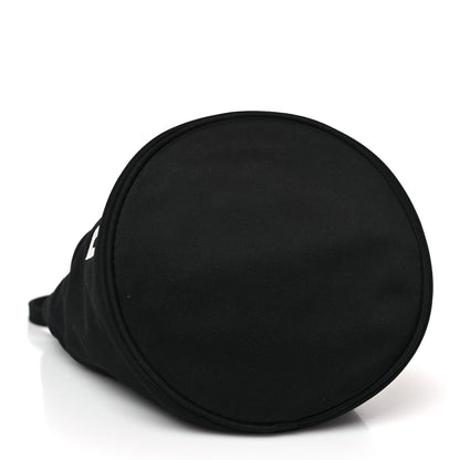 Balenciaga Recycled Sport Nylon Logo Embroidered Wheel Drawstring Bucket Bag XS Black 4 of 8