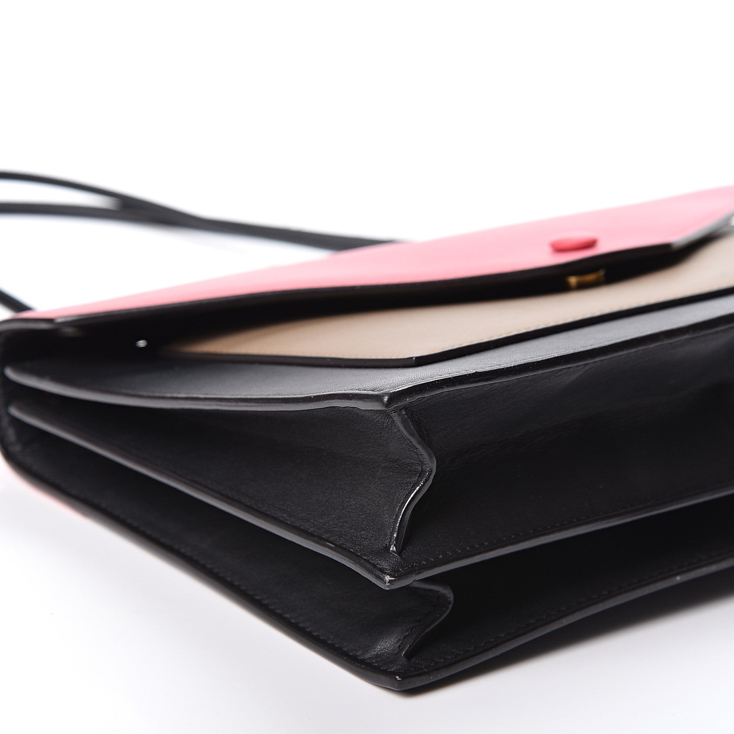 Celine Smooth Calfskin Tri-Color Pocket Envelope Shoulder Bag Pink 7 of 9