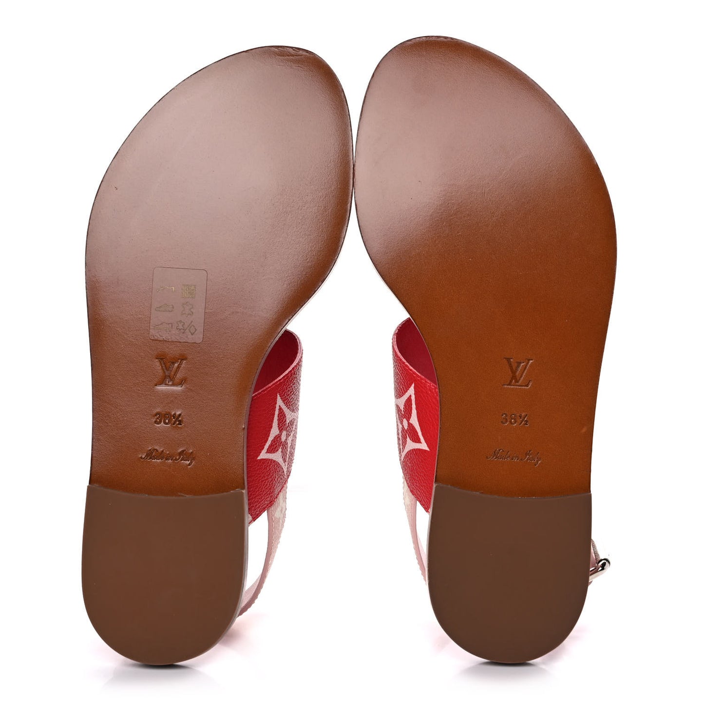 Monogram Escale Palma Sandals 38.5 Rouge