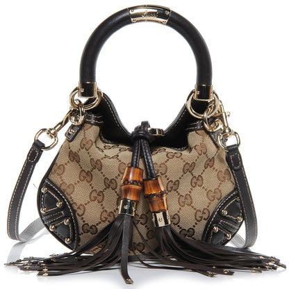 Gucci Monogram Mini Indy Top Handle Ebony 1 of 7