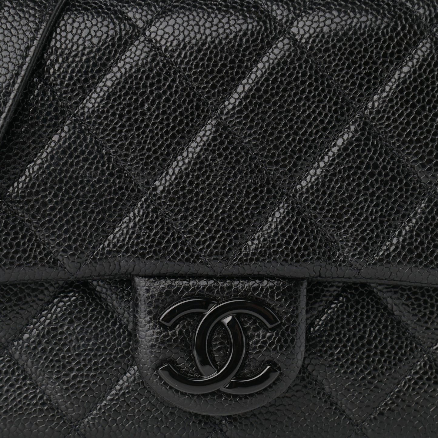 Caviar Quilted Incognito Mini Square Flap Black