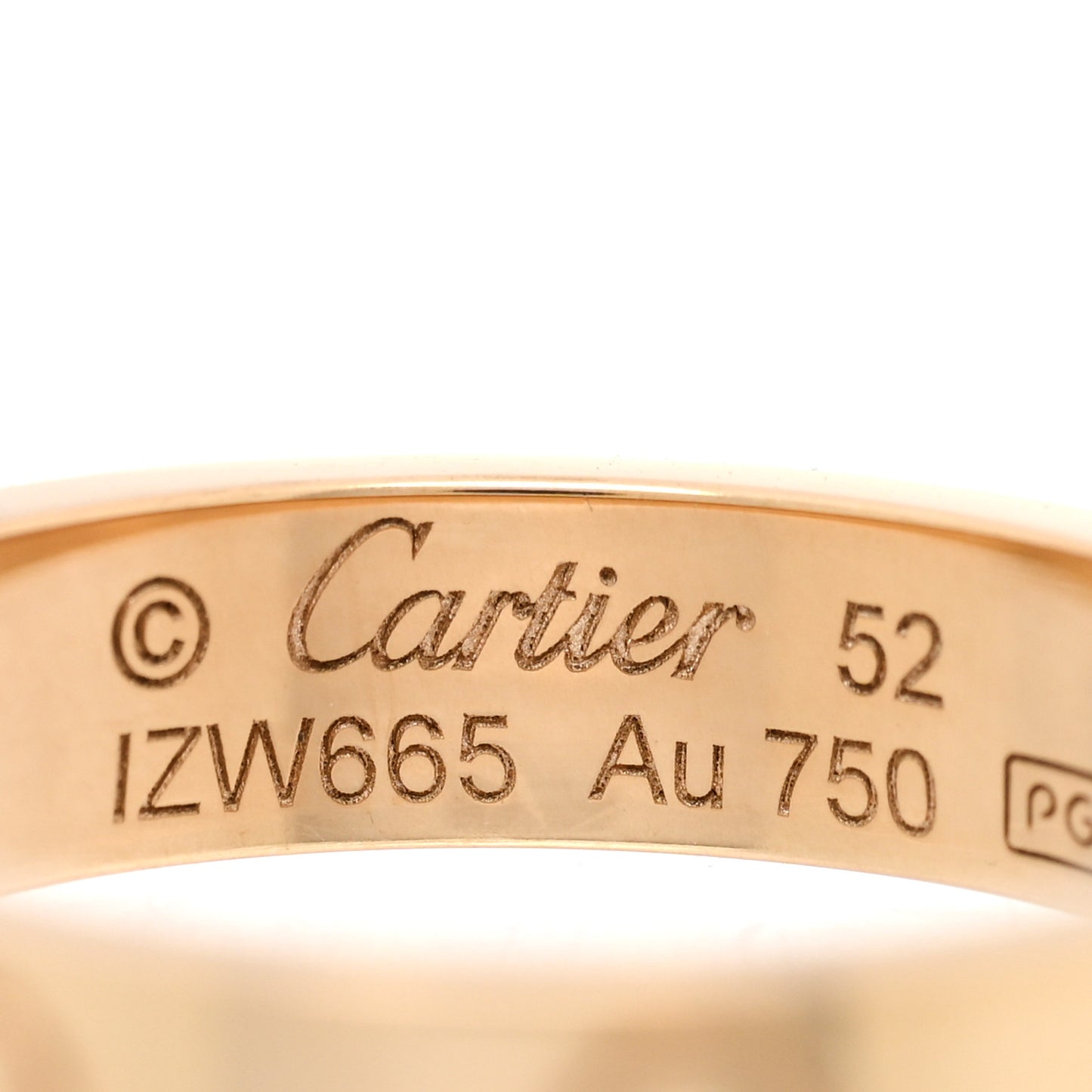 18K Yellow Gold Diamond 4mm LOVE Wedding Band Ring 52 6