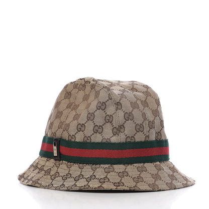Gucci Monogram Web Bucket Hat L Brown 2 of 5