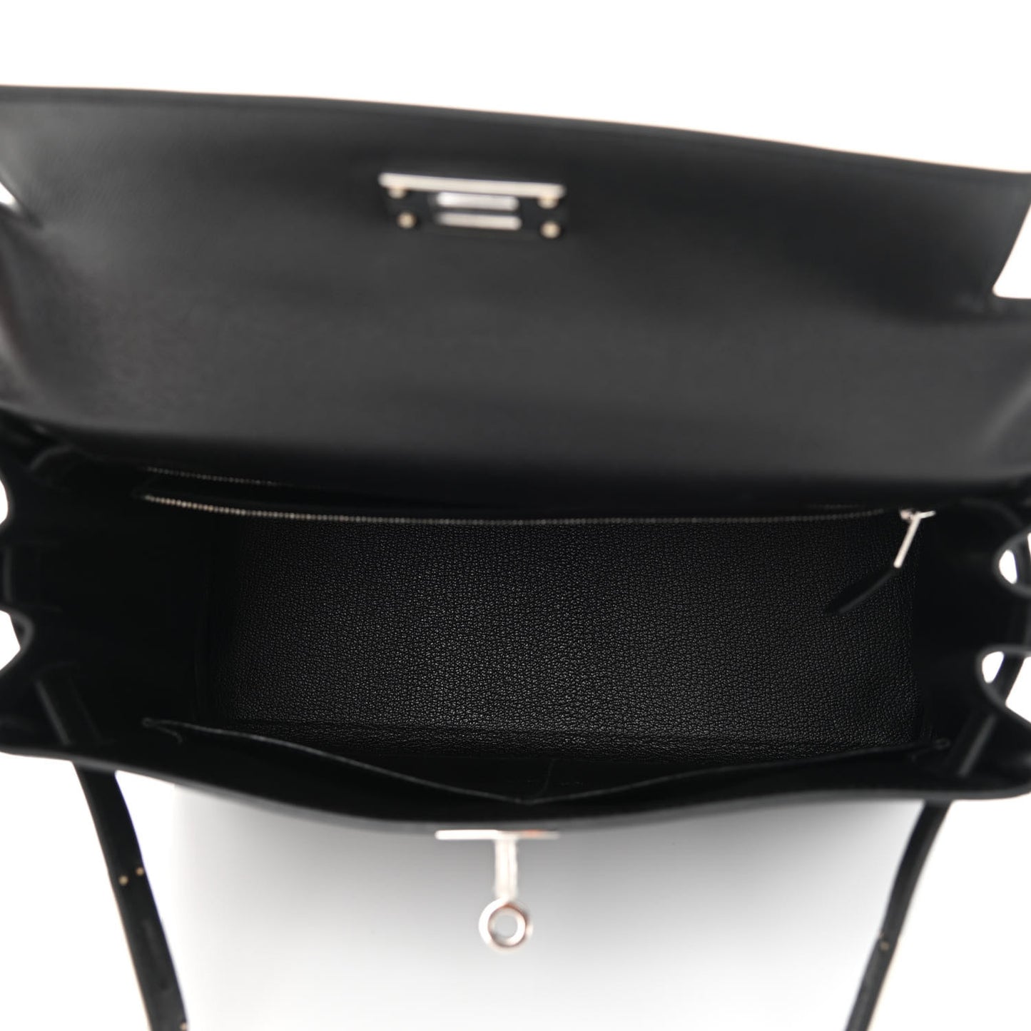 Madame Calfskin Kelly Retourne 28 Black