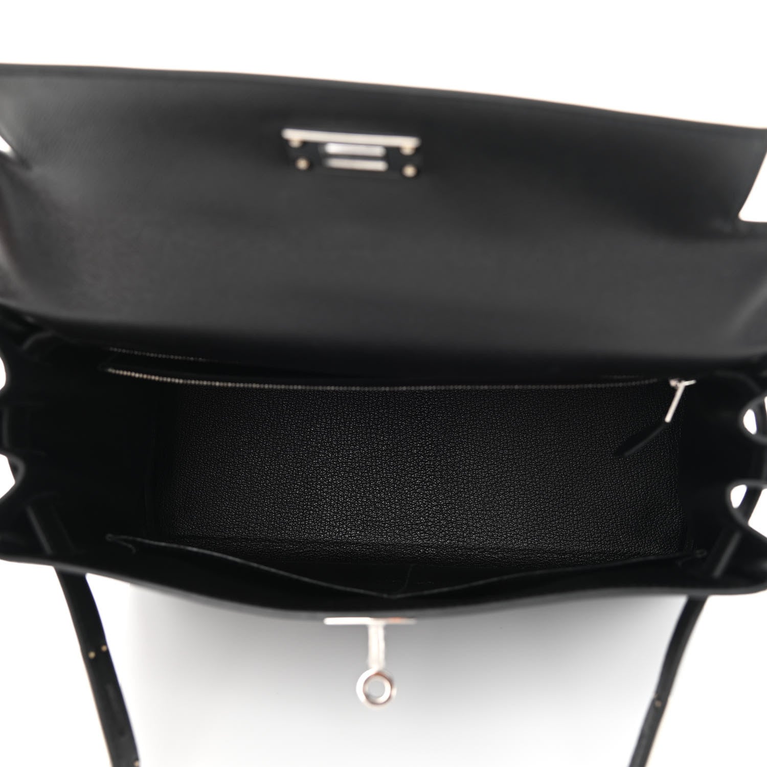 Hermes Madame Calfskin Kelly Retourne 28 Black 5 of 11