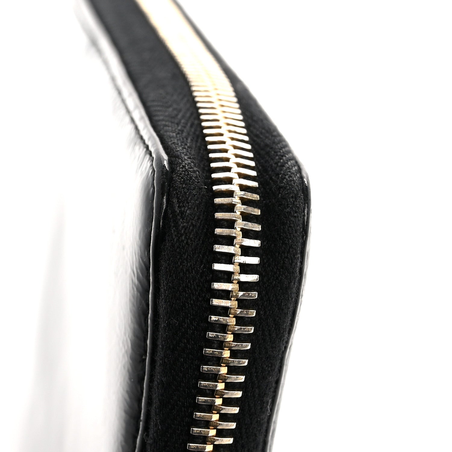 Saint Laurent Textured Patent Monogram Belle De Jour Zip Around Wallet Black 13 of 13